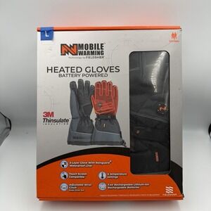 New In Box Mobile Warming Heated Gloves Battery Powered Size L
